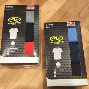 2 packs mesh crew tees